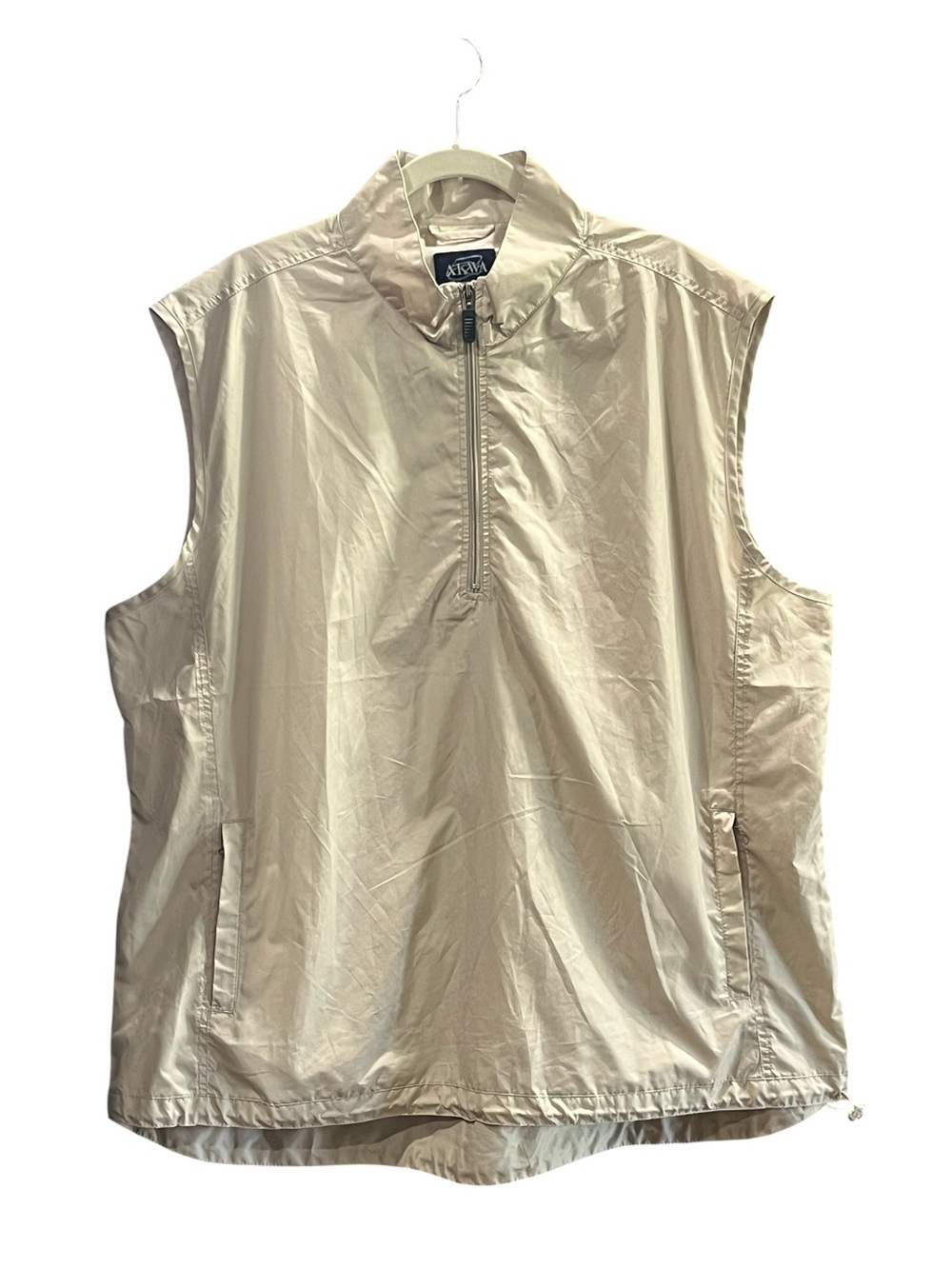 AKWA Tan Sleeveless Technical Performance Zip Vest Men’s Size 2X